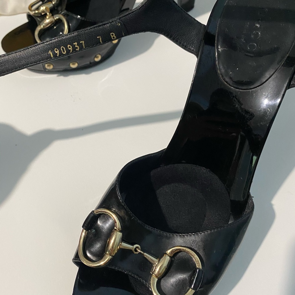 Gucci Black 190937 Platforms US 7B - Picture 2 of 9